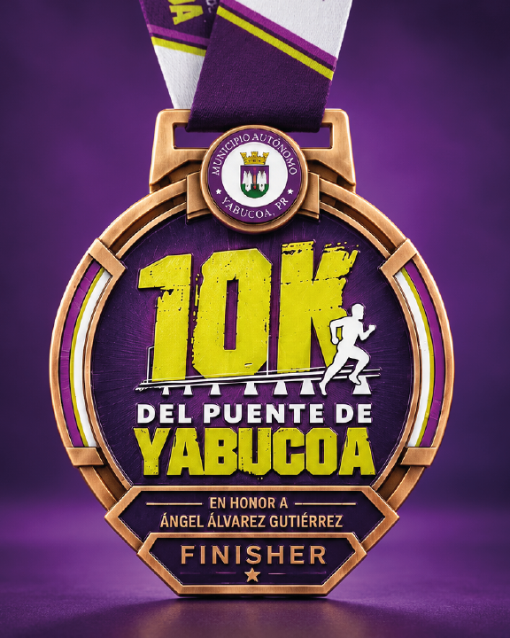 Medalla finisher del 10K del Puente de Yabucoa